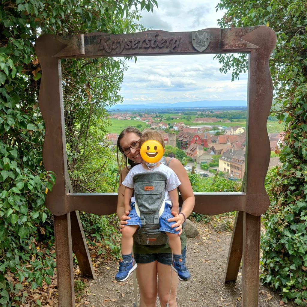 ALT" photo de mon fils et moi en Alsace"